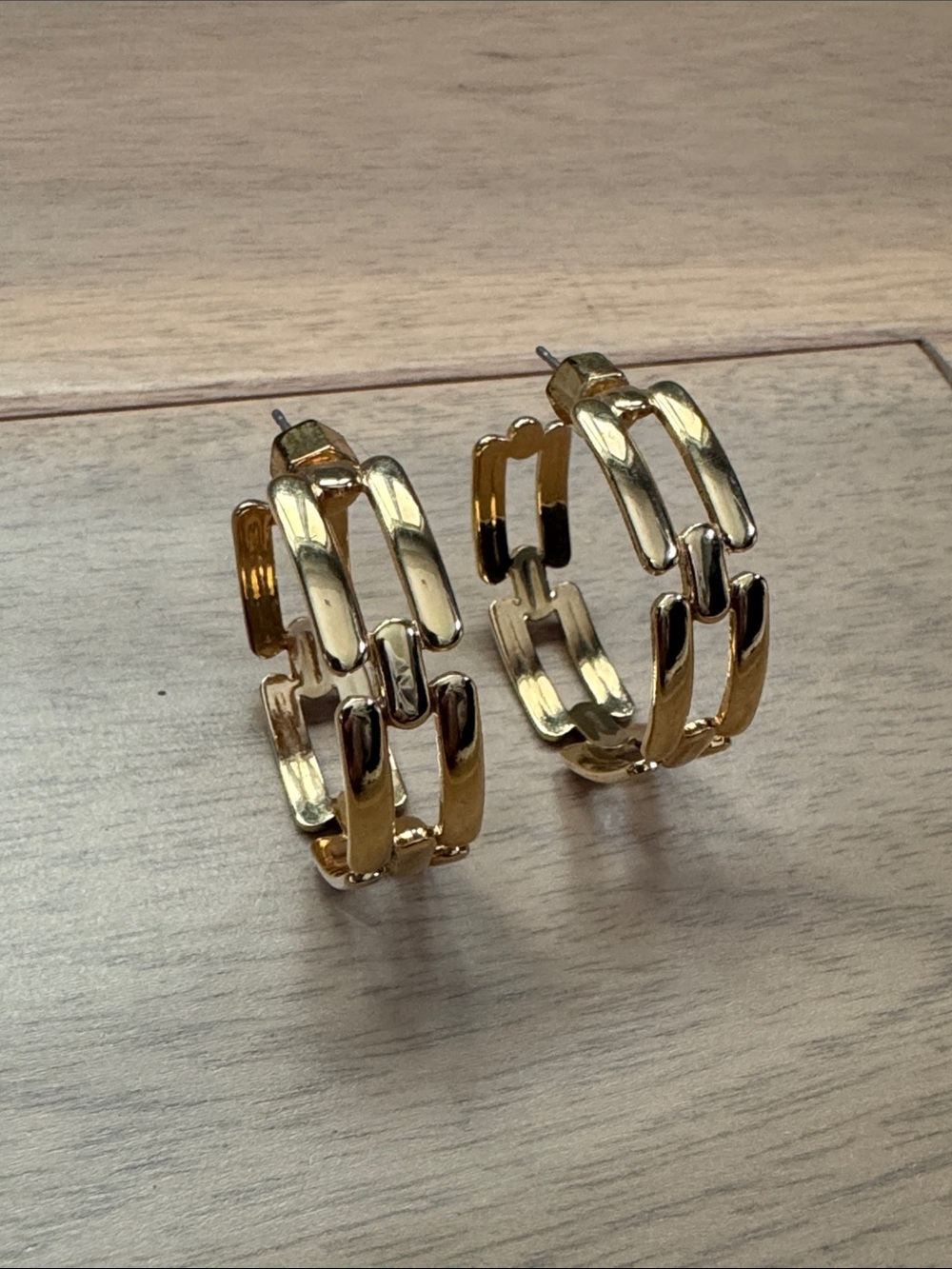Miranda Frye Gold Link Hoop Earrings - Women Jewelry